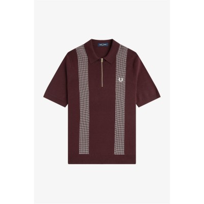 облекла,на,разпродажба,мъжки,тениски,fred,perry,fred,panelknit,shirt,sn62,oxblood,597