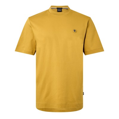 тениска,мъжки,тениски,boss,mens,boss,black,taut,minimalist,design,t,shirt,with,logo,detail,gold,714