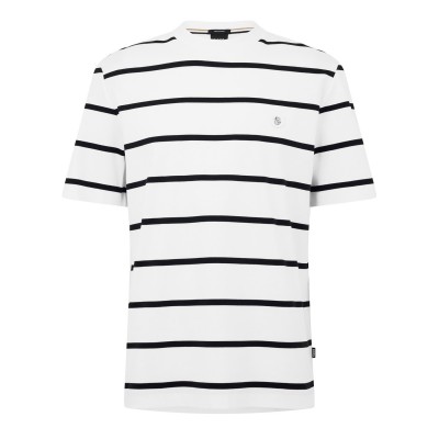 тениска,облекла,на,разпродажба,мъжки,тениски,boss,mens,boss,black,taut,minimalist,design,t,shirt,with,logo,detail,white,striped