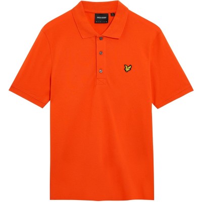 блуза,с,яка,мъжки,тениски,lyle,and,scott,basic,short,sleeve,polo,shirt,tangerine,x298
