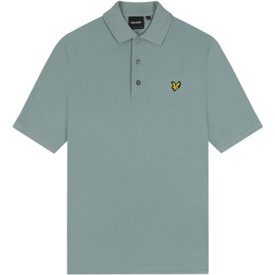 блуза,с,яка,мъжки,тениски,lyle,and,scott,basic,short,sleeve,polo,shirt,slate,blue,a19