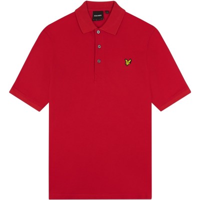 блуза,с,яка,мъжки,тениски,lyle,and,scott,basic,short,sleeve,polo,shirt,gala,red,z799