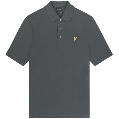 блуза,с,яка,мъжки,тениски,lyle,and,scott,basic,short,sleeve,polo,shirt,gunmetal,w635