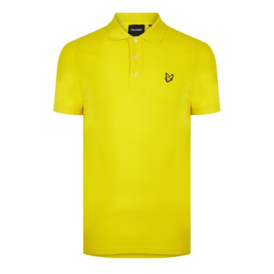 блуза,с,яка,облекла,на,разпродажба,мъжки,тениски,lyle,and,scott,basic,short,sleeve,polo,shirt,yel,scorch,x135