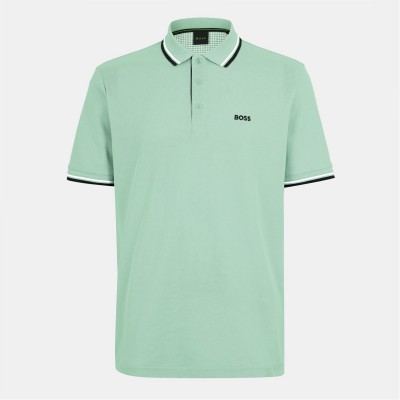 блуза,с,яка,облекла,на,разпродажба,мъжки,тениски,boss,men's,paddy,short,sleeve,polo,shirt,open,green
