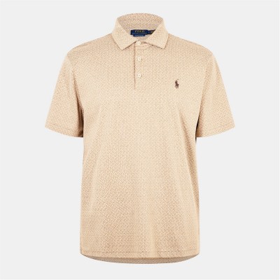 блуза,с,яка,мъжки,тениски,polo,ralph,lauren,men's,interlock,short,sleeve,polo,shirt,warm,brown