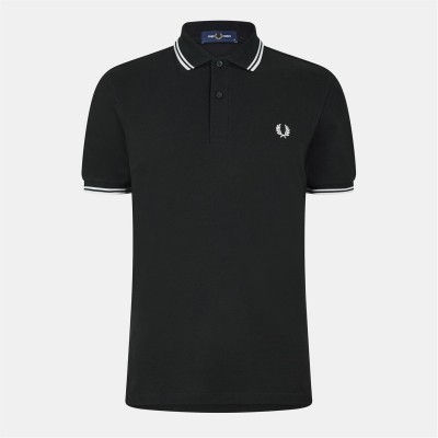 блуза,с,яка,мъжки,тениски,fred,perry,short,sleeve,twin,tipped,polo,shirt,black