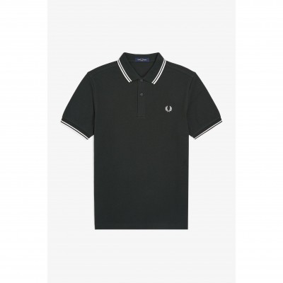 блуза,с,яка,мъжки,тениски,fred,perry,short,sleeve,twin,tipped,polo,shirt,night,green,t50