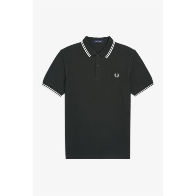 блуза,с,яка,мъжки,тениски,fred,perry,short,sleeve,twin,tipped,polo,shirt,night,green,t50