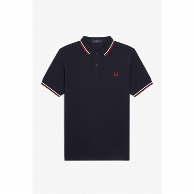 блуза,с,яка,мъжки,тениски,fred,perry,short,sleeve,twin,tipped,polo,shirt,navy,t55
