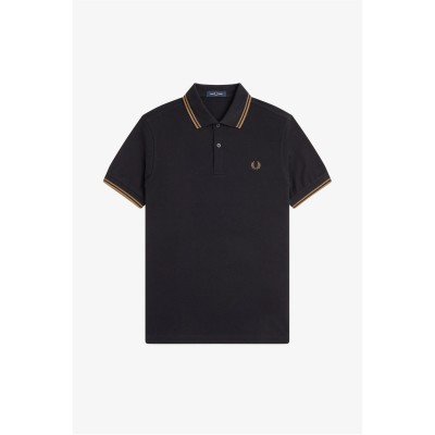 блуза,с,яка,облекла,на,разпродажба,мъжки,тениски,fred,perry,short,sleeve,twin,tipped,polo,shirt,black,shade,s77