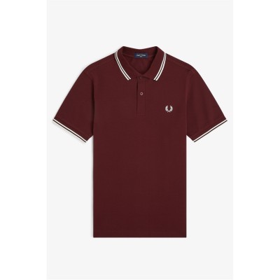 блуза,с,яка,мъжки,тениски,fred,perry,short,sleeve,twin,tipped,polo,shirt,oxblood,ecr,597