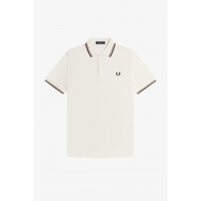 блуза,с,яка,мъжки,тениски,fred,perry,short,sleeve,twin,tipped,polo,shirt,ecru,79b