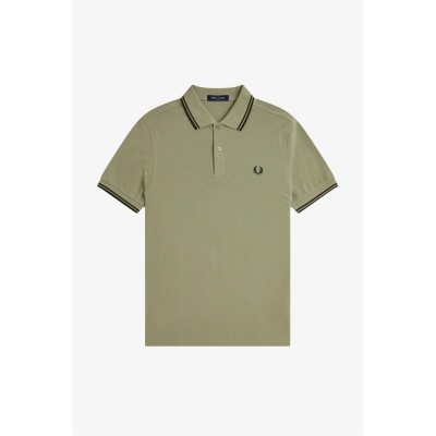 блуза,с,яка,мъжки,тениски,fred,perry,short,sleeve,twin,tipped,polo,shirt,olive,mint,y64