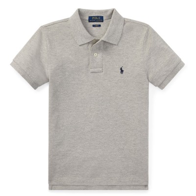 риза,с,къс,ръкав,детски,3/4,панталони,polo,ralph,lauren,kids',cotton,short,sleeve,shirt,grey,heather