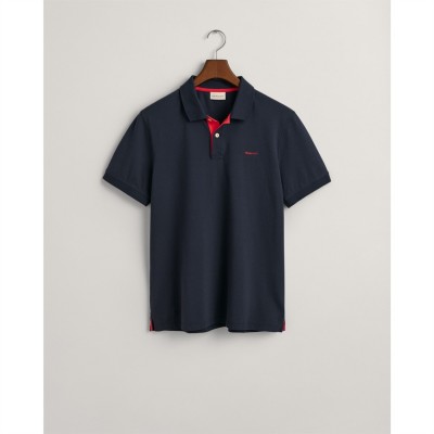 блуза,с,яка,облекла,на,разпродажба,мъжки,тениски,gant,contrast,pique,polo,shirt,blue,433