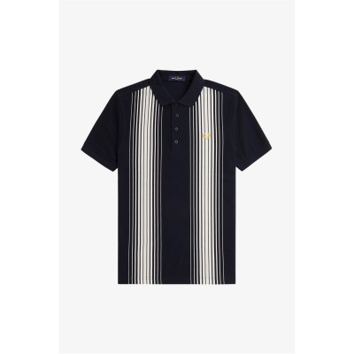 блуза,с,яка,облекла,на,разпродажба,мъжки,тениски,fred,perry,men's,ombre,stripe,short,sleeve,polo,shirt,navy,608