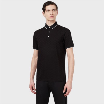 блуза,с,яка,облекла,на,разпродажба,мъжки,тениски,emporio,armani,men's,all,over,eagle,short,sleeve,polo,shirt,black,0999