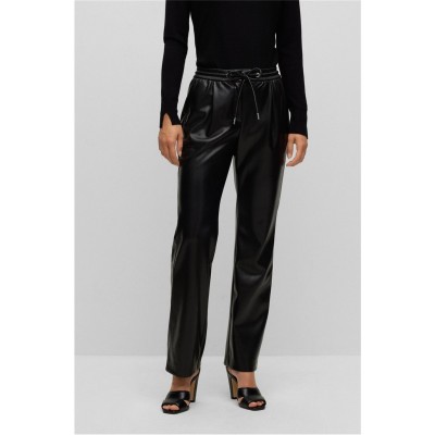 панталони,дамски,чорапогащи,и,клинове,boss,tareta,straight,trousers,black,001