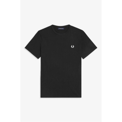 тениска,мъжки,тениски,fred,perry,ringer,t,shirt,black,102