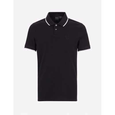 блуза,с,яка,мъжки,тениски,armani,exchange,tipped,pique,polo,shirt,black,1200