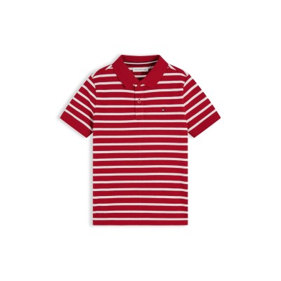 блуза,с,яка,детски,3/4,панталони,tommy,hilfiger,kids',short,sleeve,polo,shirt,red,stripe,0ew