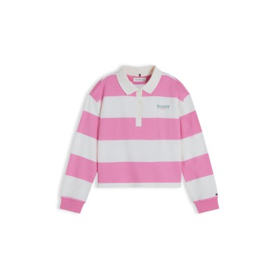 блуза,с,яка,tommy,hilfiger,kids,rugby,polo,shirt,pink,stripe,tou