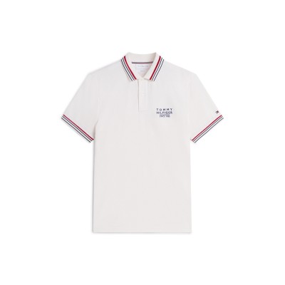 блуза,с,яка,мъжки,тениски,tommy,hilfiger,men,s,short,sleeve,polo,shirt,ivory,petal