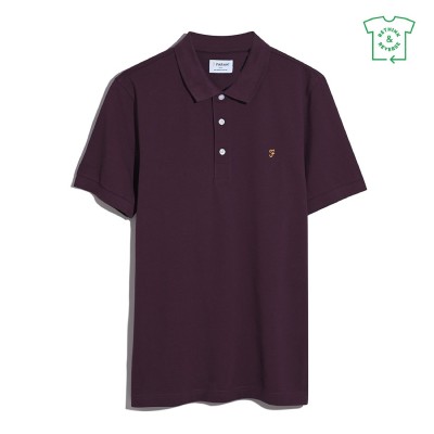 блуза,с,яка,мъжки,блузи,с,яка,farah,short,sleeve,polo,shirt,burgundy,507