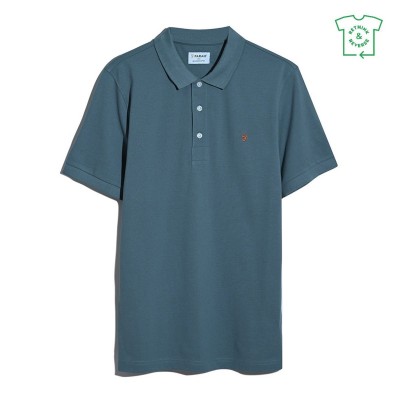 блуза,с,яка,мъжки,блузи,с,яка,farah,short,sleeve,polo,shirt,chalk,blue,413