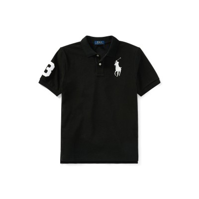 блуза,с,яка,polo,ralph,lauren,kids,large,pony,short,sleeve,polo,shirt,black,white