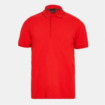 блуза,с,яка,облекла,на,разпродажба,мъжки,тениски,boss,men's,paule,short,sleeve,polo,shirt,open,red