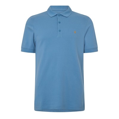 блуза,с,яка,мъжки,блузи,с,яка,farah,men's,emerson,short,sleeve,polo,shirt,lndrd,blue,450