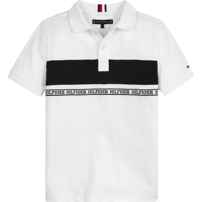 юношеска,блуза,с,яка,детски,облекла,tommy,hilfiger,tape,polo,shirt,juniors,white,ybr