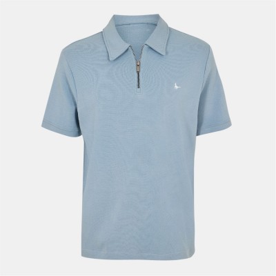 блуза,с,яка,мъжки,тениски,jack,wills,zip,polo,t,shirt,powder,blue