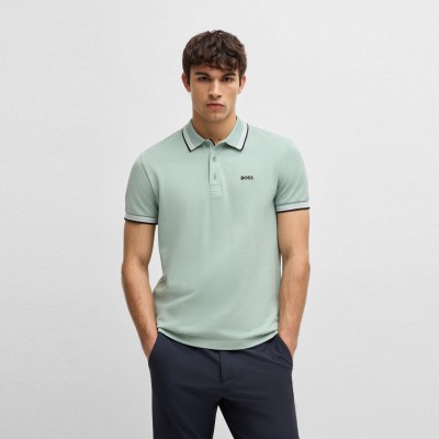 блуза,с,яка,boss,mens,boss,green,paddy,polo,shirt,with,contrast,tipping,open,green,357