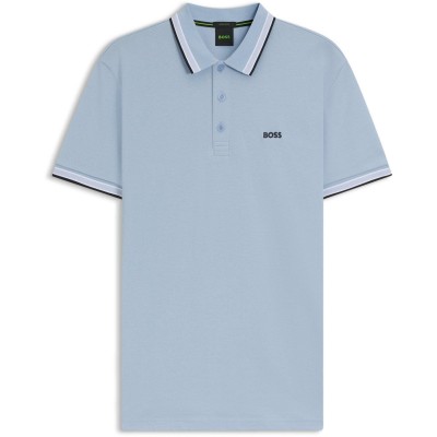 блуза,с,яка,мъжки,тениски,boss,mens,boss,green,paddy,polo,shirt,with,contrast,tipping,lt,pastel,blue