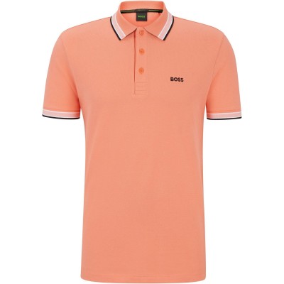 блуза,с,яка,мъжки,тениски,boss,mens,boss,green,paddy,polo,shirt,with,contrast,tipping,open,red