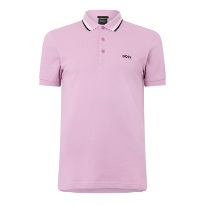 блуза,с,яка,мъжки,тениски,boss,mens,boss,green,paddy,polo,shirt,with,contrast,tipping,pink,531