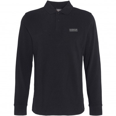 блуза,с,яка,мъжки,тениски,barbour,international,men,s,long,sleeve,polo,shirt,black,bk71