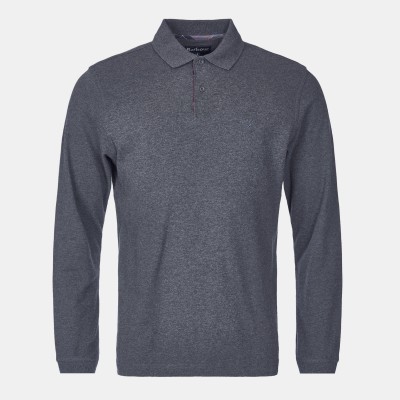 блуза,с,яка,мъжки,тениски,barbour,mens,essentials,long,sleeve,polo,shirt,slate,marl,gy73