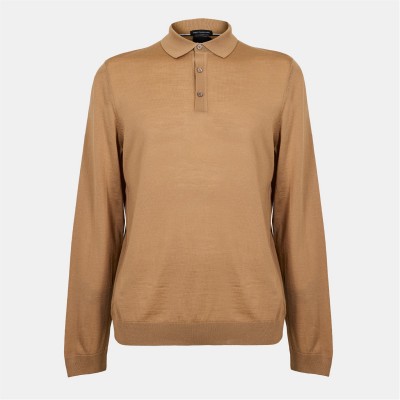 облекла,на,разпродажба,мъжки,тениски,boss,men's,lancione,long,sleeve,polo,medium,beige