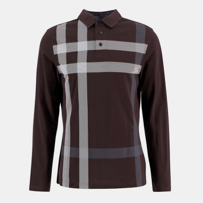 блуза,с,яка,мъжки,тениски,barbour,men,s,b,li,blaine,long,sleeve,polo,shirt,dark,oak,br17