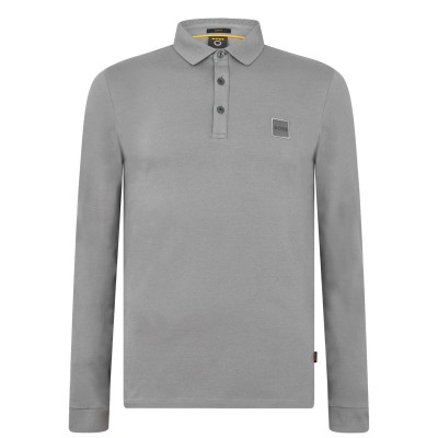 блуза,с,яка,мъжки,тениски,boss,men's,passerby,slim,fit,stretch,cotton,polo,shirt,charcoal,029