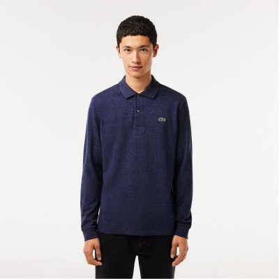 мъжка,блуза,с,яка,мъжки,тениски,lacoste,lacoste,crocodile,long,sleeve,polo,shirt,mens,heather,nebula