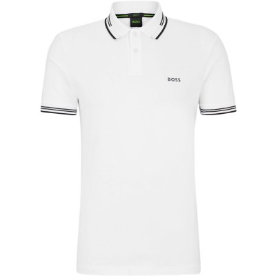 блуза,с,яка,мъжки,тениски,boss,mens,boss,green,paul,contrast,striped,trim,short,sleeve,polo,shirt,white,100