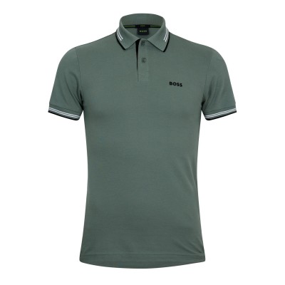 блуза,с,яка,облекла,на,разпродажба,мъжки,тениски,boss,men's,hbg,paul,polo,contrast,striped,trim,shirt,open,green