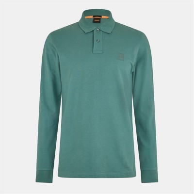 блуза,с,яка,облекла,на,разпродажба,мъжки,тениски,boss,long,sleeve,polo,shirt,open,green,369