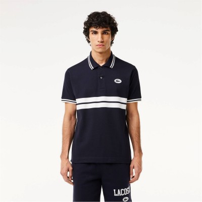 блуза,с,яка,облекла,на,разпродажба,мъжки,тениски,lacoste,stripe,polo,shirt,black,g45