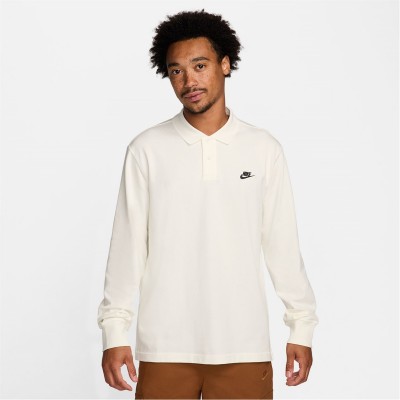 мъжки,блузи,с,яка,nike,club,men's,long,sleeve,knit,polo,sail,black